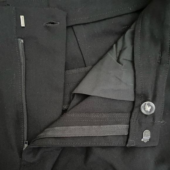 Womens Black Wide Leg Pleated Lounge Dress Pants - Picture 7 of 8